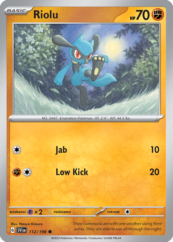 Riolu (112/198) - [Reverse Holo] Scarlet & Violet (SVI)