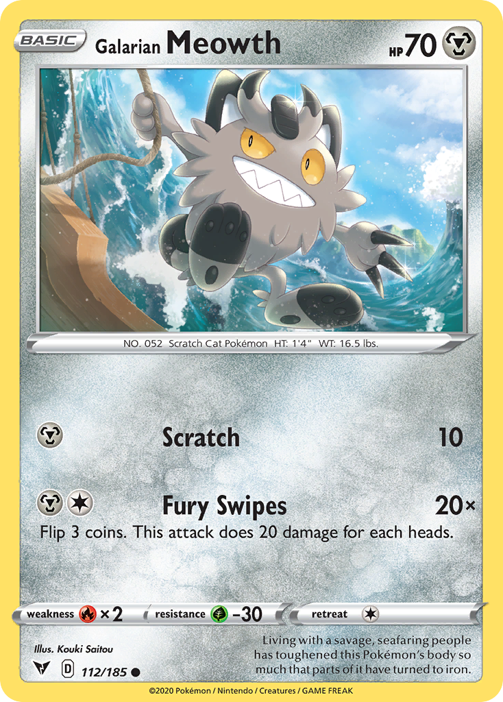 Galarian Meowth (112/185) - Vivid Voltage (VIV)