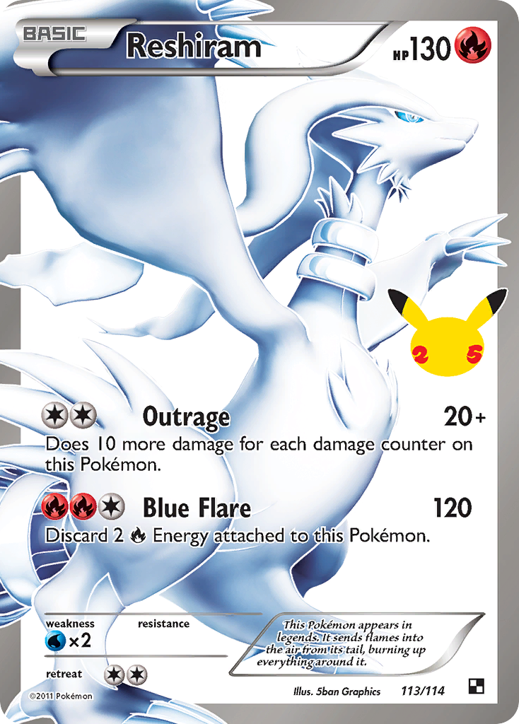 Reshiram (113/25) - [Holo Foil] Celebrations: Classic Collection (CEL)