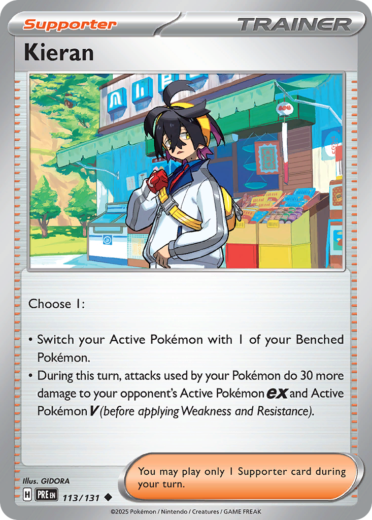 Kieran (113/131) - [Reverse Holo] Prismatic Evolutions (PRE)