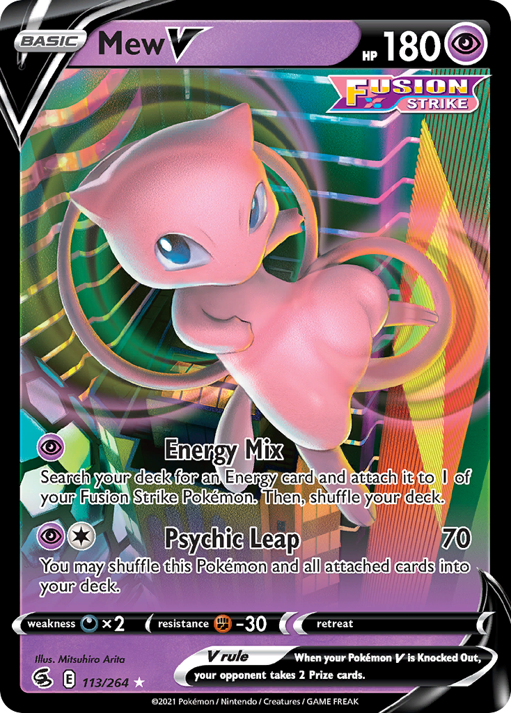 Mew V (113/264) - [Holo Foil] Fusion Strike (FST)
