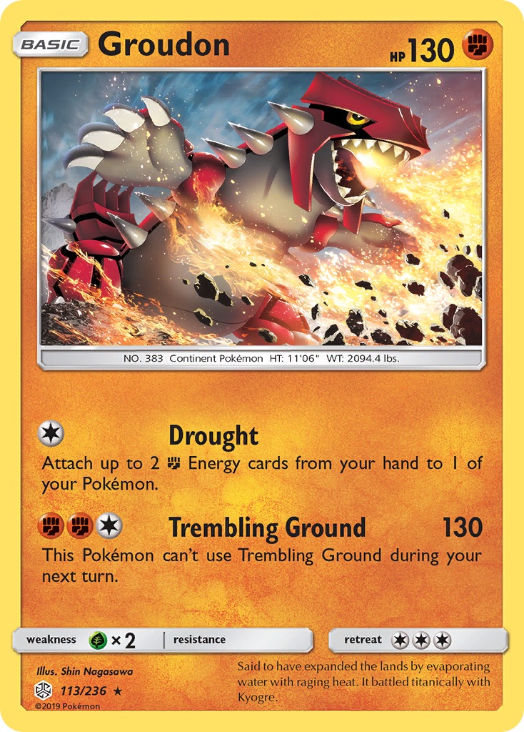 Groudon (113/236) - Cosmic Eclipse (CEC)