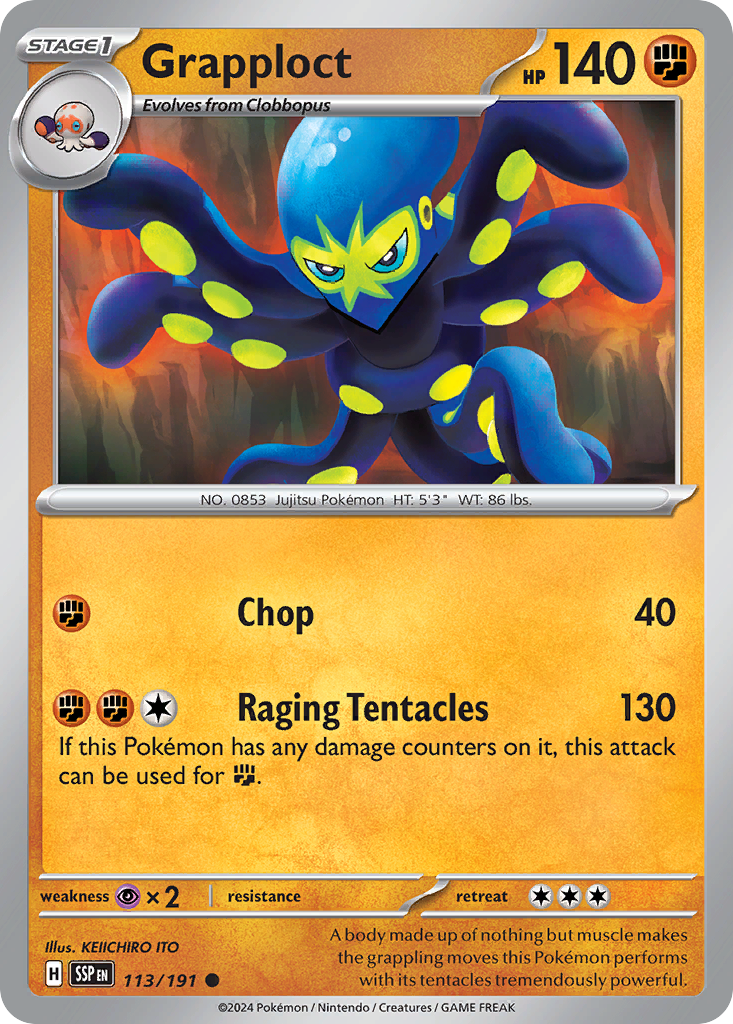Grapploct (113/191) - [Reverse Holo] Surging Sparks (SSP)