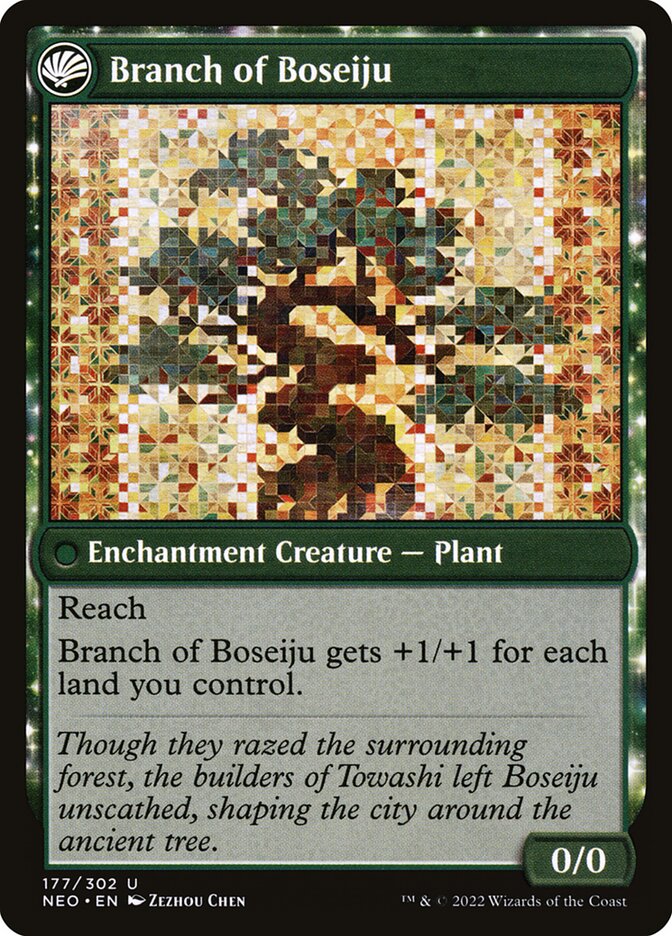 Boseiju Reaches Skyward // Branch of Boseiju (177) - Kamigawa: Neon Dynasty (NEO)