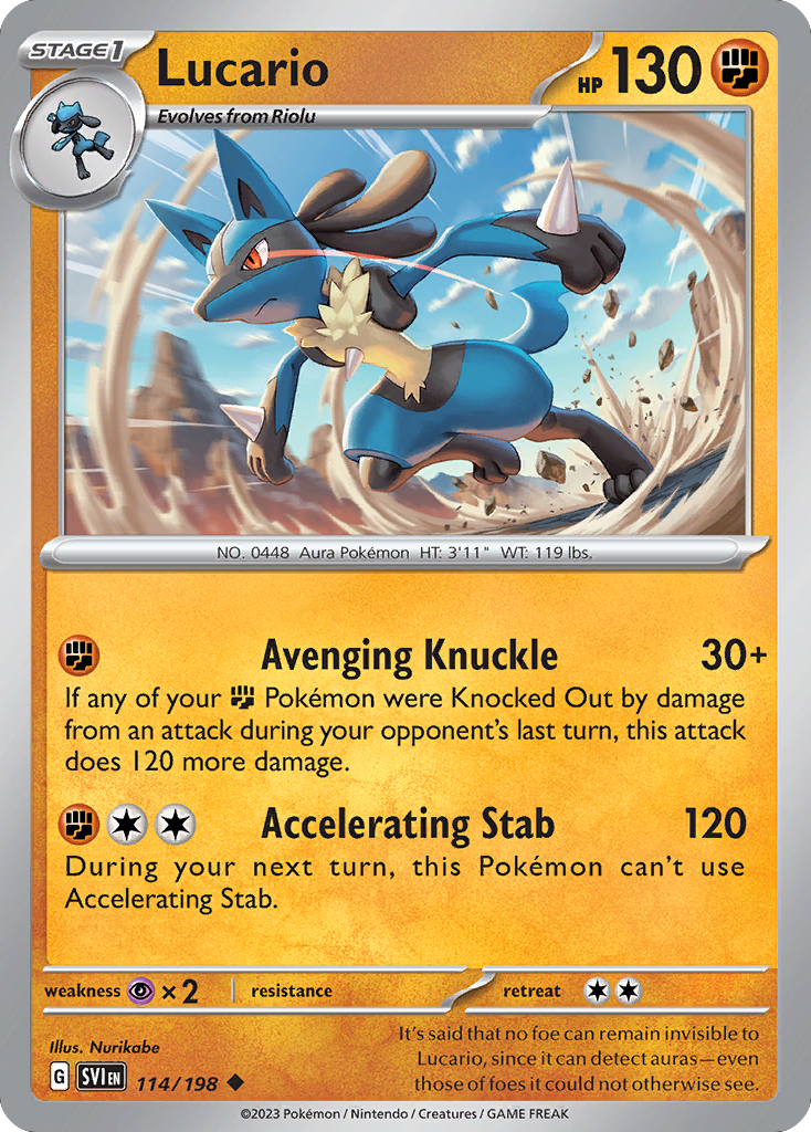 Lucario (114/198) - Scarlet & Violet (SVI)