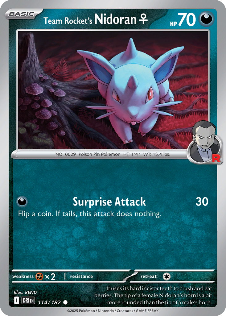 Team Rocket's NidoranF (114/182) - Destined Rivals (DRI)