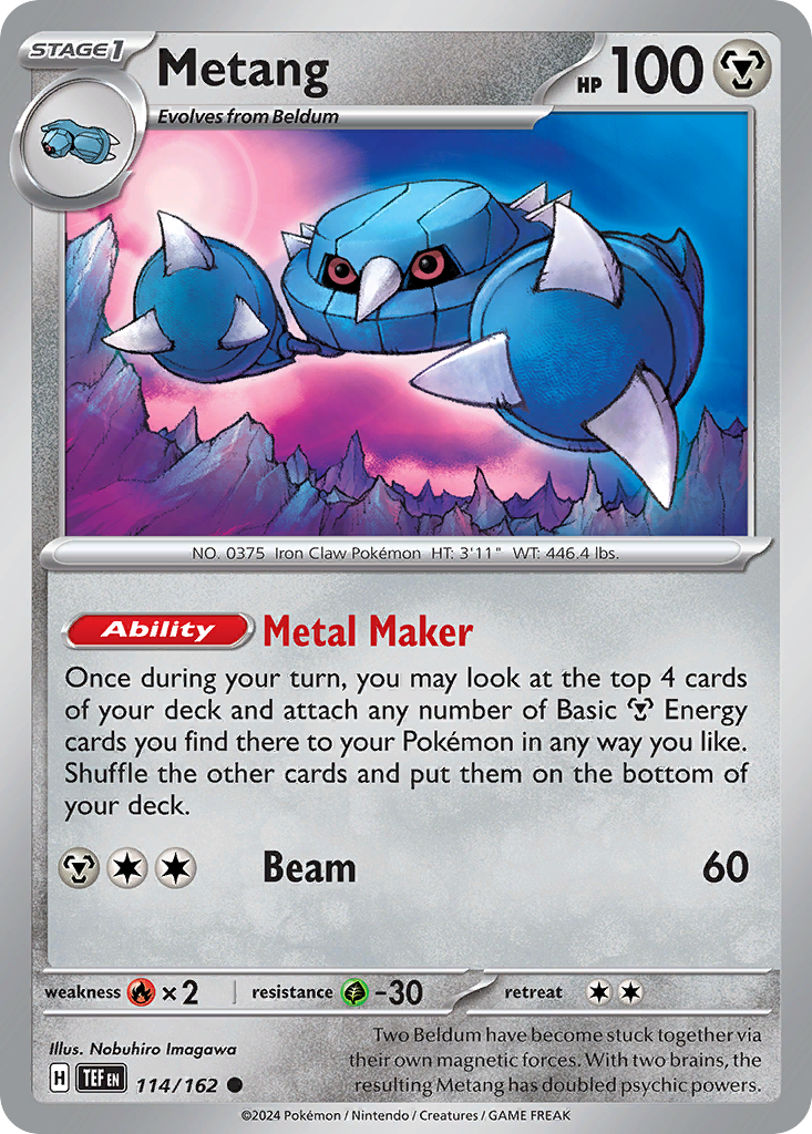 Metang (114/162) - [Reverse Holo] Temporal Forces (TEF)