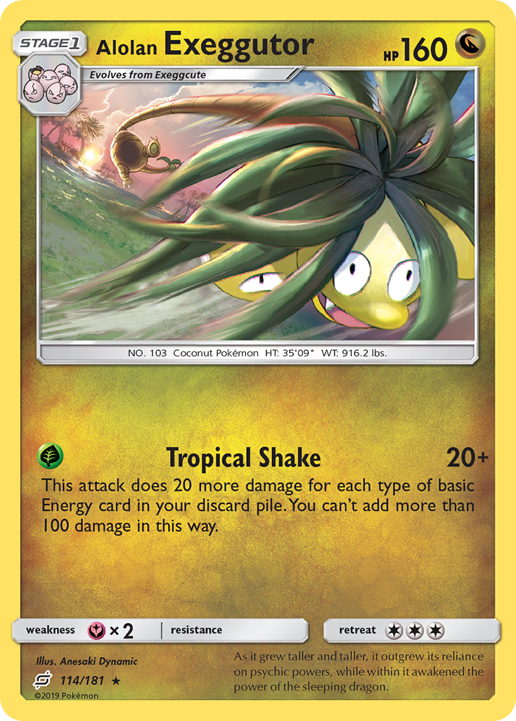 Alolan Exeggutor (114/181) - [Reverse Holo] Team Up (TEU)