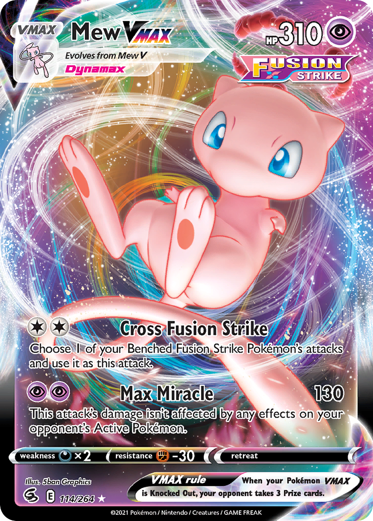 Mew VMAX (114/264) - [Holo Foil] Fusion Strike (FST)