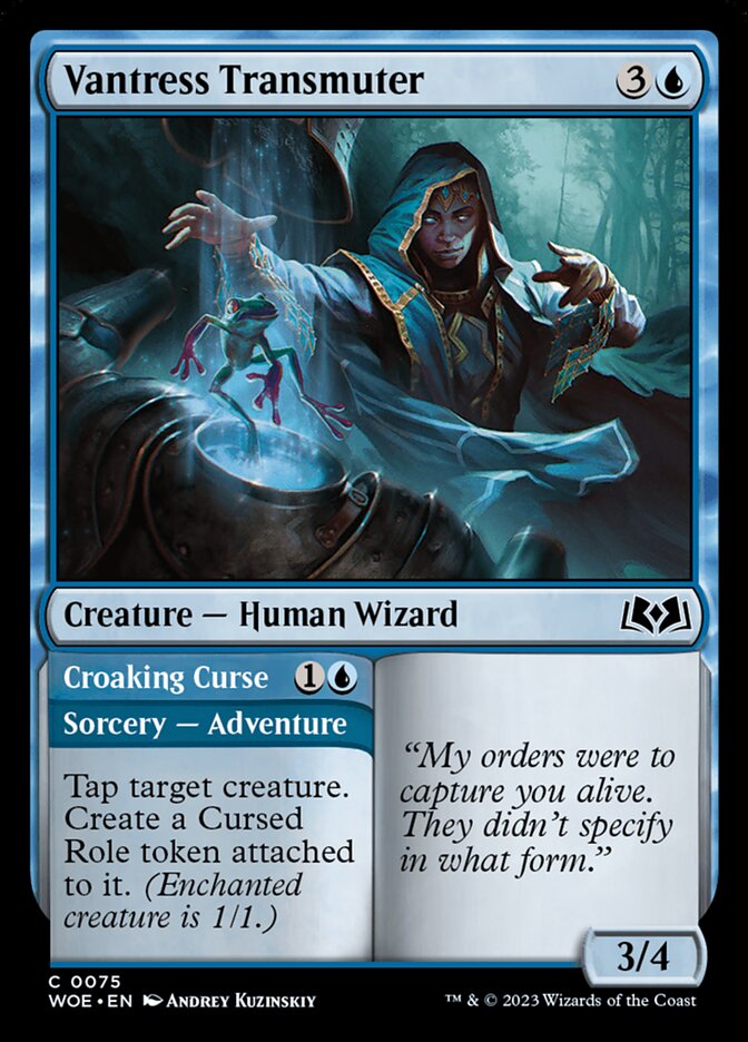 Vantress Transmuter // Croaking Curse (75) - Wilds of Eldraine (WOE)