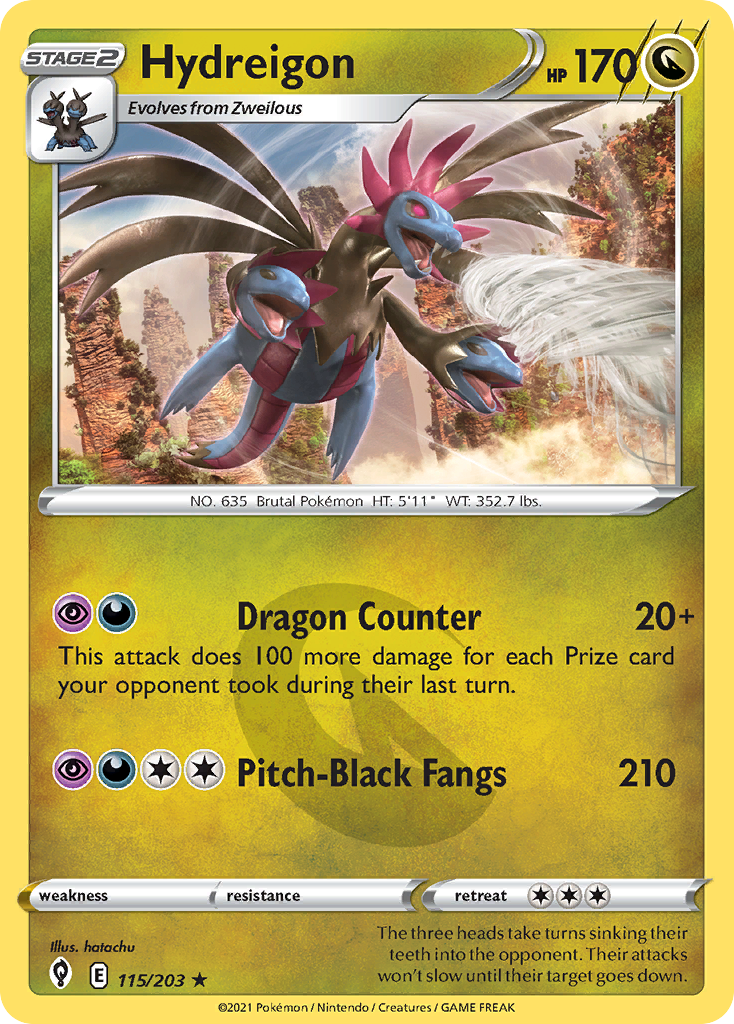 Hydreigon (115/203) - [Reverse Holo] Evolving Skies (EVS)