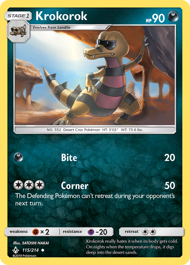 Krokorok (115/214) - [Reverse Holo] Unbroken Bonds (UNB)