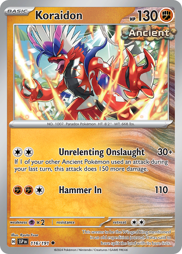 Koraidon (116/191) - [Reverse Holo] Surging Sparks (SSP)