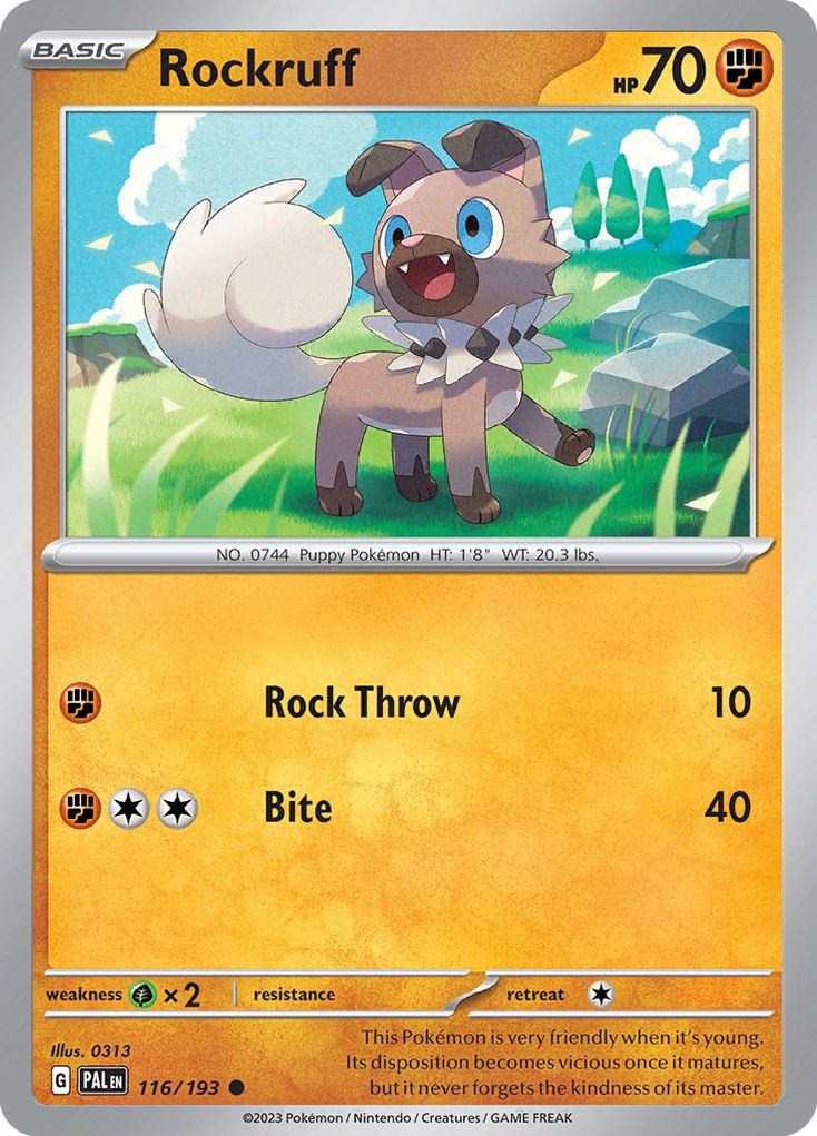 Rockruff (116/193) - [Reverse Holo] Paldea Evolved (PAL)