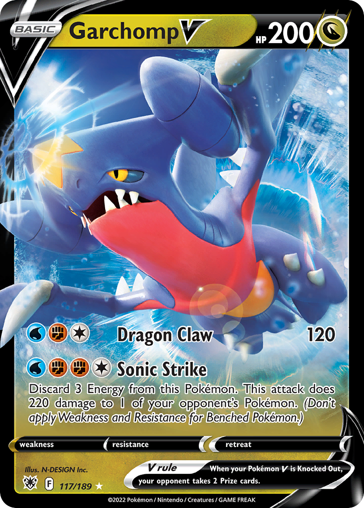 Garchomp V (117/189) - [Holo Foil] Astral Radiance (ASR)