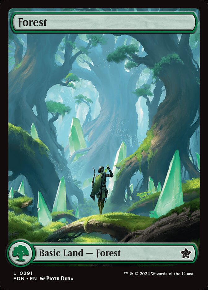 Forest (291) - [Foil, Full Art] Foundations (FDN)