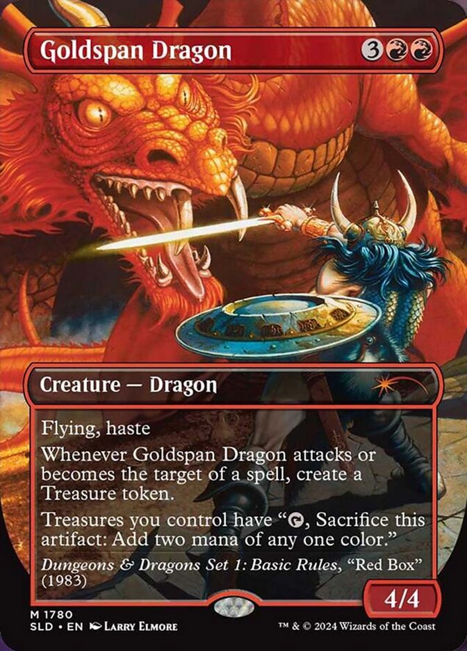 Goldspan Dragon (1780) - [Foil, Borderless] Secret Lair Drop (SLD)