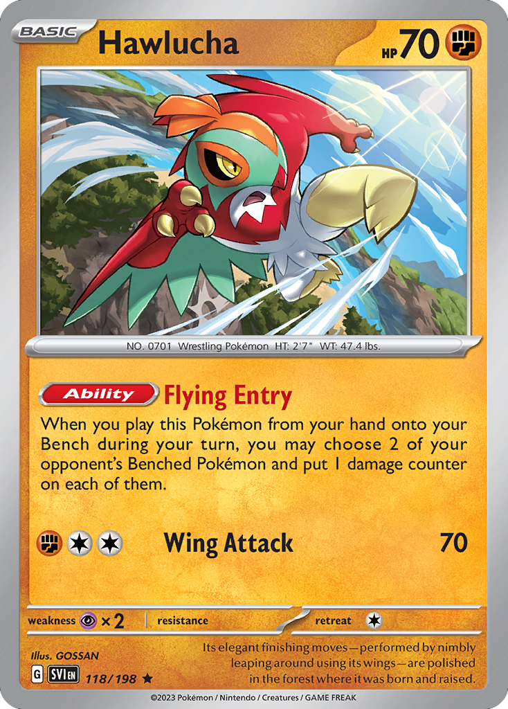Hawlucha (118/198) - [Reverse Holo] Scarlet & Violet (SVI)