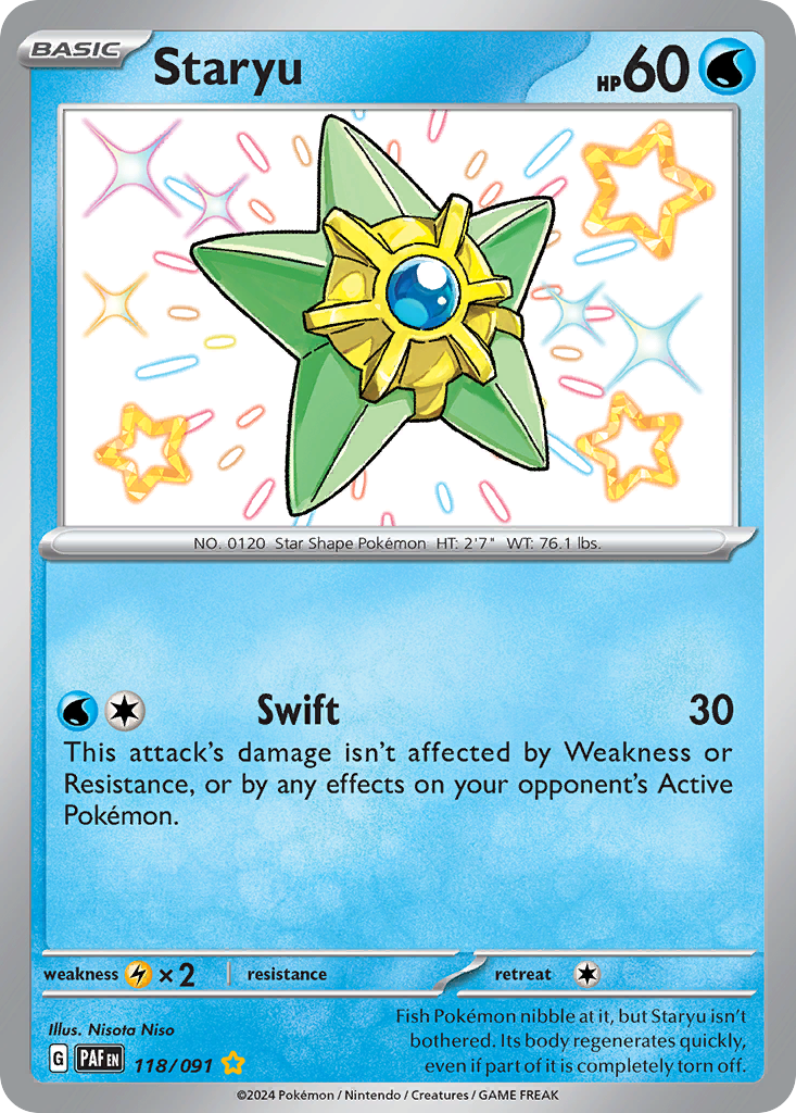 Staryu (118/91) - [Shiny Holo] Paldean Fates (PAF)