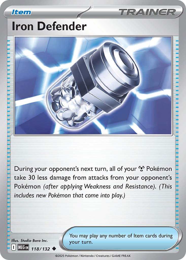 Iron Defender (118/132) - [Reverse Holo] Mega Evolution (MEG)