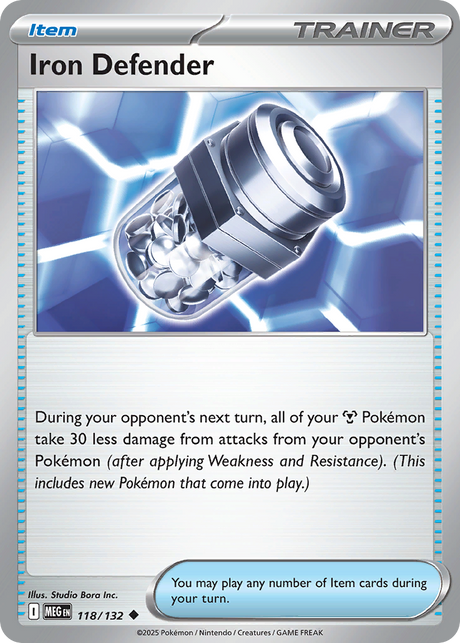 Iron Defender (118/132) - [Reverse Holo] Mega Evolution (MEG)
