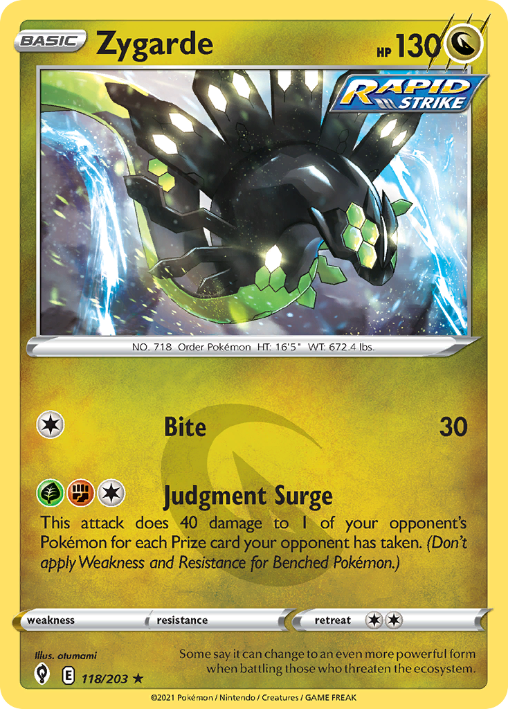 Zygarde (118/203) - [Reverse Holo] Evolving Skies (EVS)