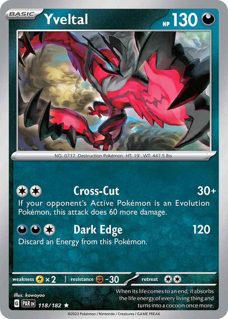 Yveltal (118/182) - [Holo Foil] Paradox Rift (PAR)