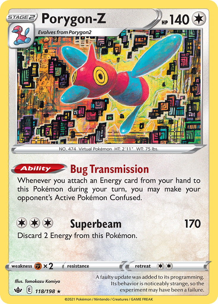 Porygon-Z (118/198) - [Reverse Holo] Chilling Reign (CRE)