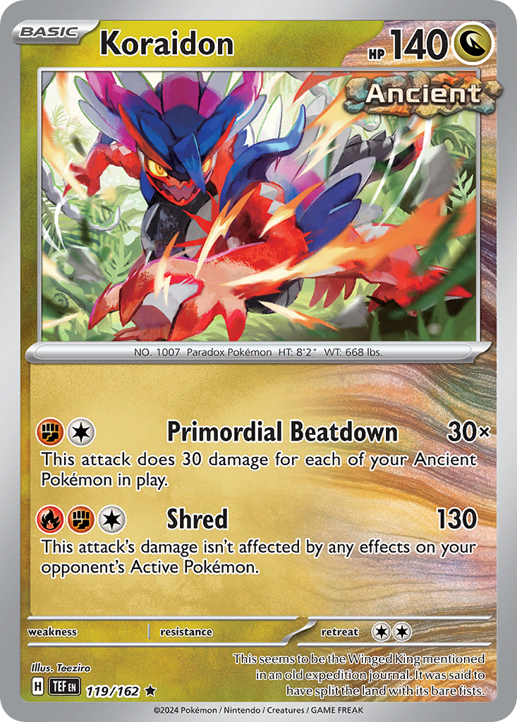 Koraidon (119/162) - [Reverse Holo] Temporal Forces (TEF)