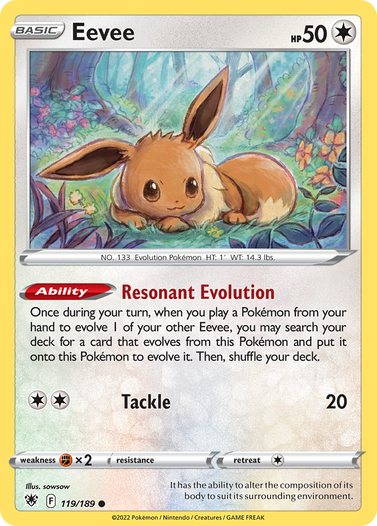 Eevee (119/189) - [Reverse Holo] Astral Radiance (ASR)