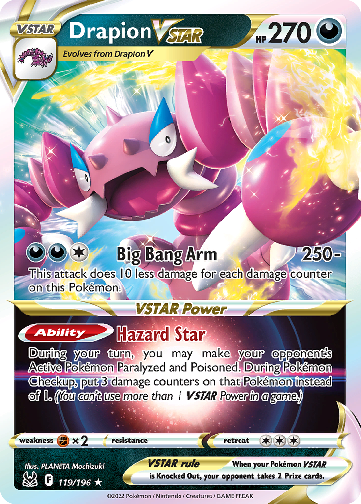 Drapion VSTAR (119/196) - [Holo Foil] Lost Origin (LOR)