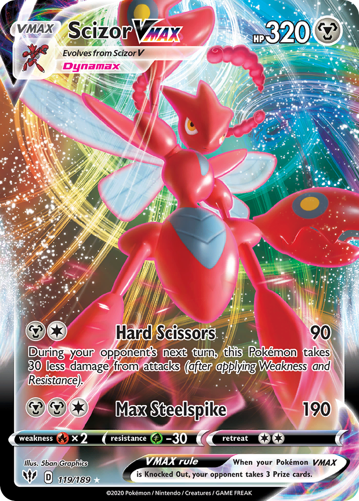 Scizor VMAX (119/189) - [Holo Foil] Darkness Ablaze (DAA)