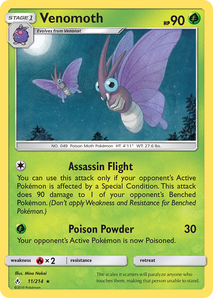 Venomoth (11/214) - Unbroken Bonds (UNB)