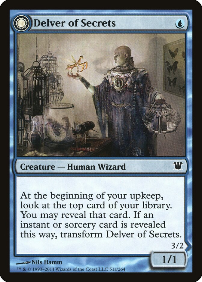 Delver of Secrets // Insectile Aberration (51) - Innistrad (ISD)