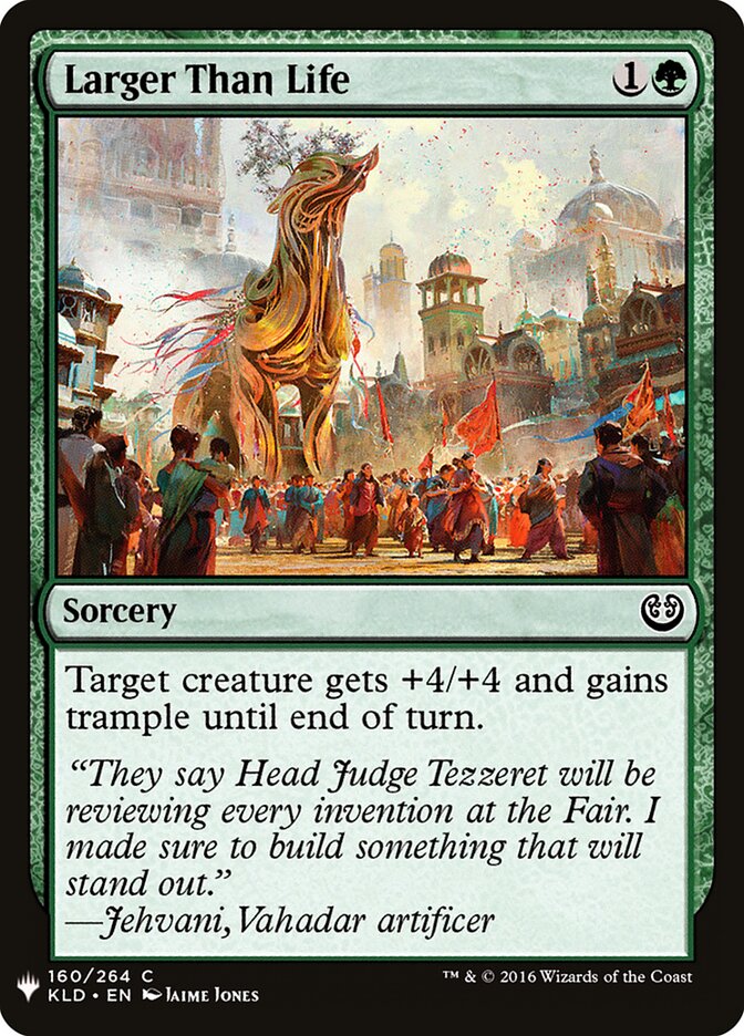 Larger Than Life (KLD-160) - The List (PLST)
