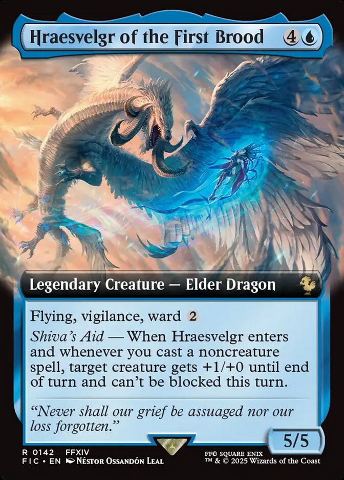 Hraesvelgr of the First Brood (142) - [Foil, Extended Art] Final Fantasy Commander (FIC)