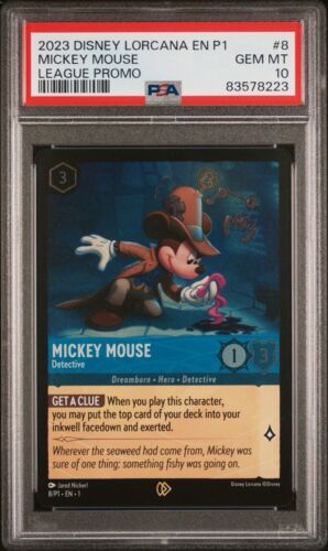 Mickey Mouse - Detective - [Foil, Organized Play, Graded PSA 10] Promo (P1)
