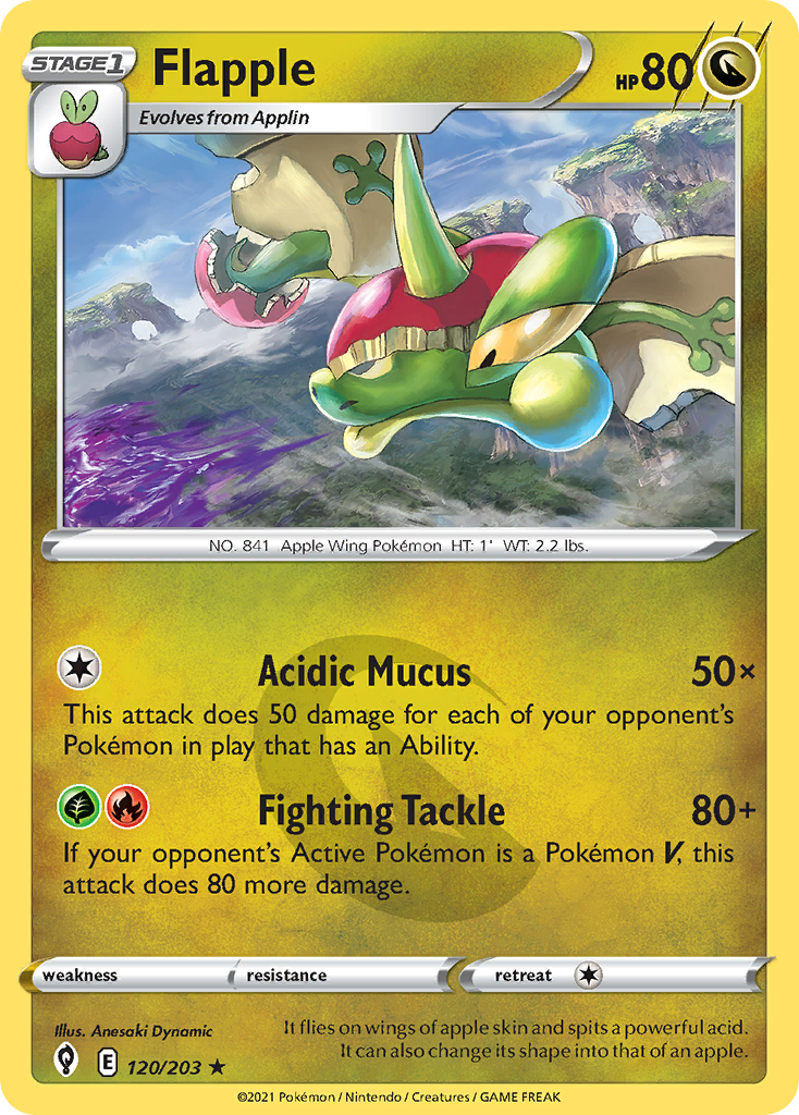 Flapple (120/203) - [Reverse Holo] Evolving Skies (EVS)