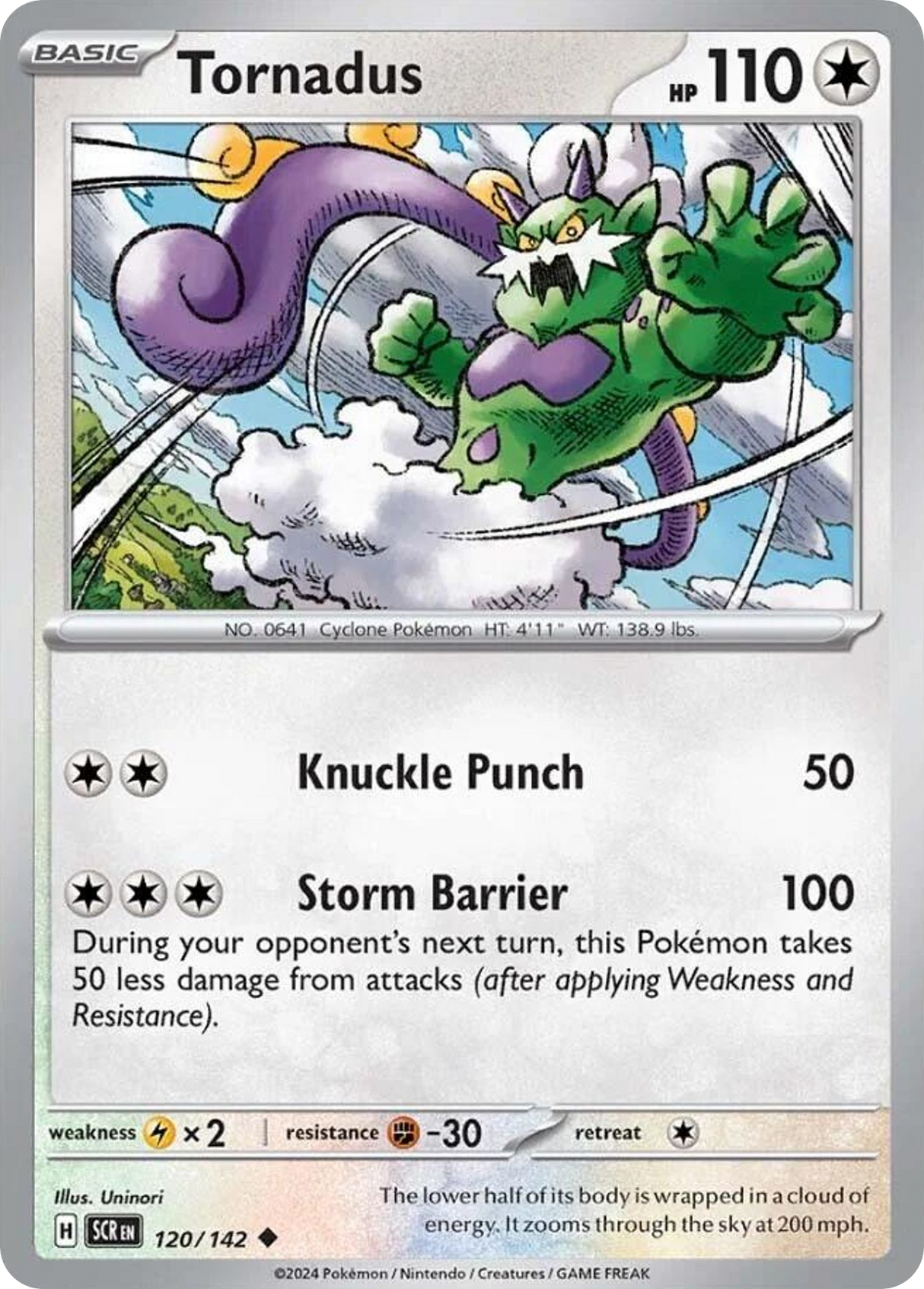 Tornadus (120/142) - [Reverse Holo] Stellar Crown (SCR)