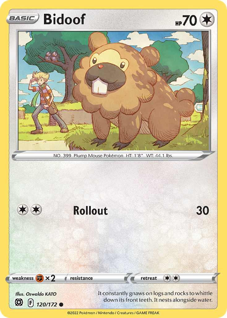 Bidoof (120/172) - [Reverse Holo] Brilliant Stars (BRS)