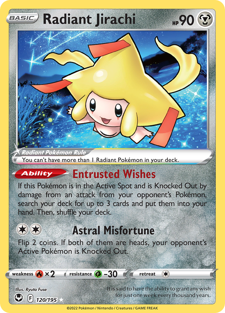 Radiant Jirachi (120/195) - [Radiant Holo] Silver Tempest (SIT)