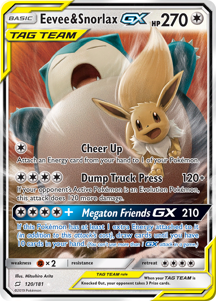 Eevee & Snorlax-GX (120/181) - [Holo Foil] Team Up (TEU)
