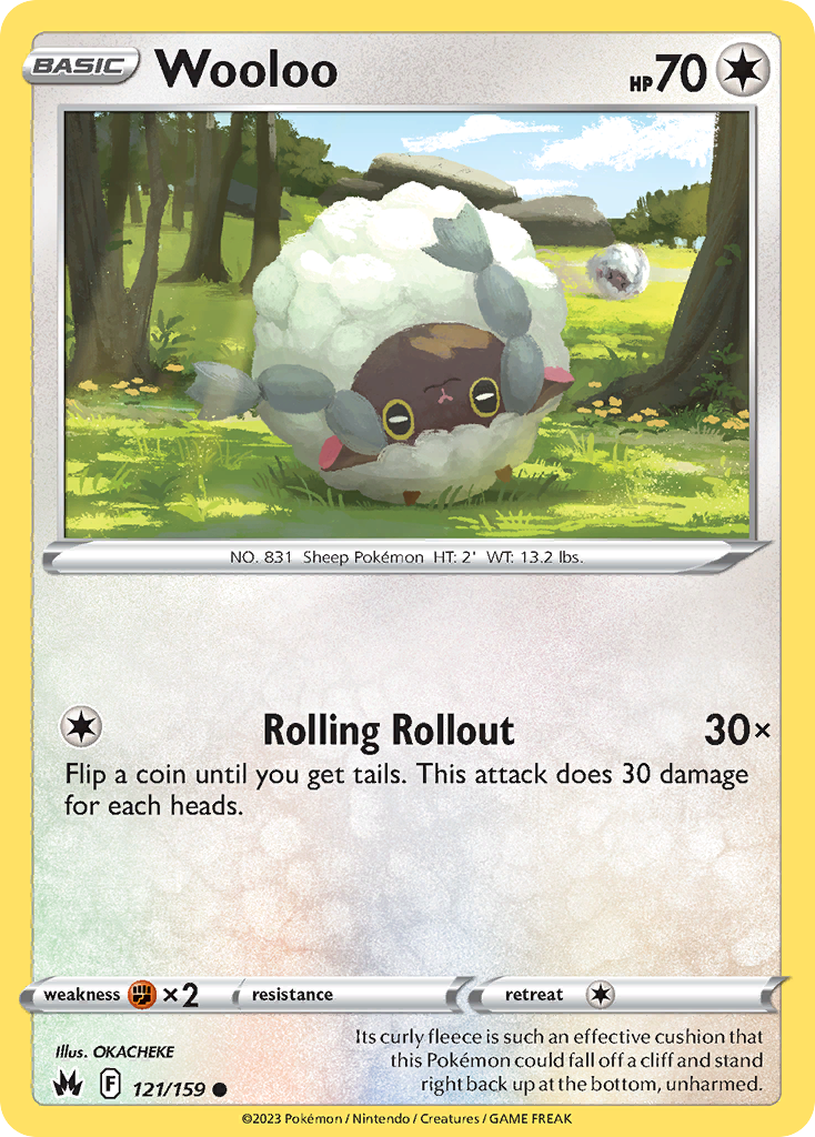 Wooloo (121/159) - [Reverse Holo] Crown Zenith (CRZ)