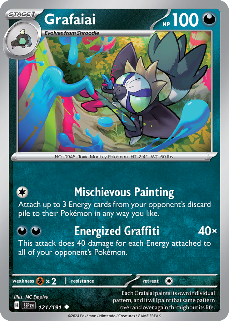 Grafaiai (121/191) - [Reverse Holo] Surging Sparks (SSP)