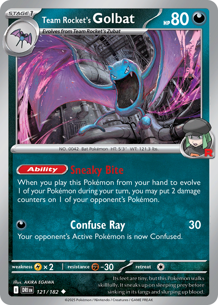 Team Rocket's Golbat (121/182) - Destined Rivals (DRI)