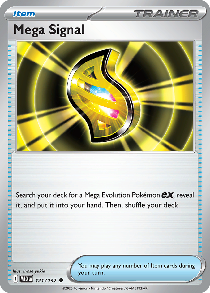 Mega Signal (121/132) - [Reverse Holo] Mega Evolution (MEG)