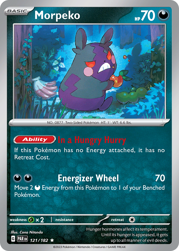 Morpeko (121/182) - [Reverse Holo] Paradox Rift (PAR)