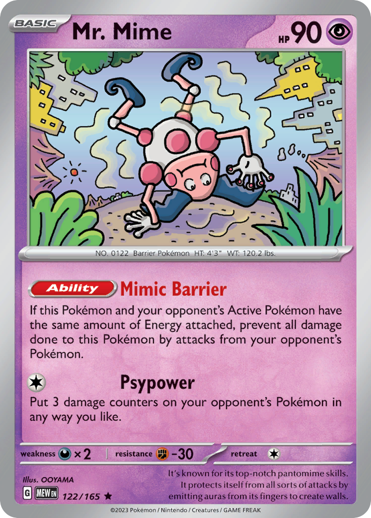 Mr. Mime (122/165) - [Holo Foil] SV3PT5: 151 (MEW)