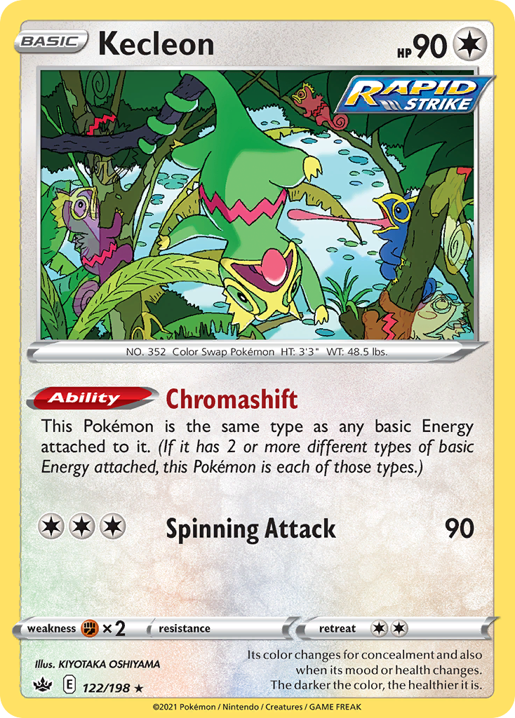 Kecleon (122/198) - [Reverse Holo] Chilling Reign (CRE)