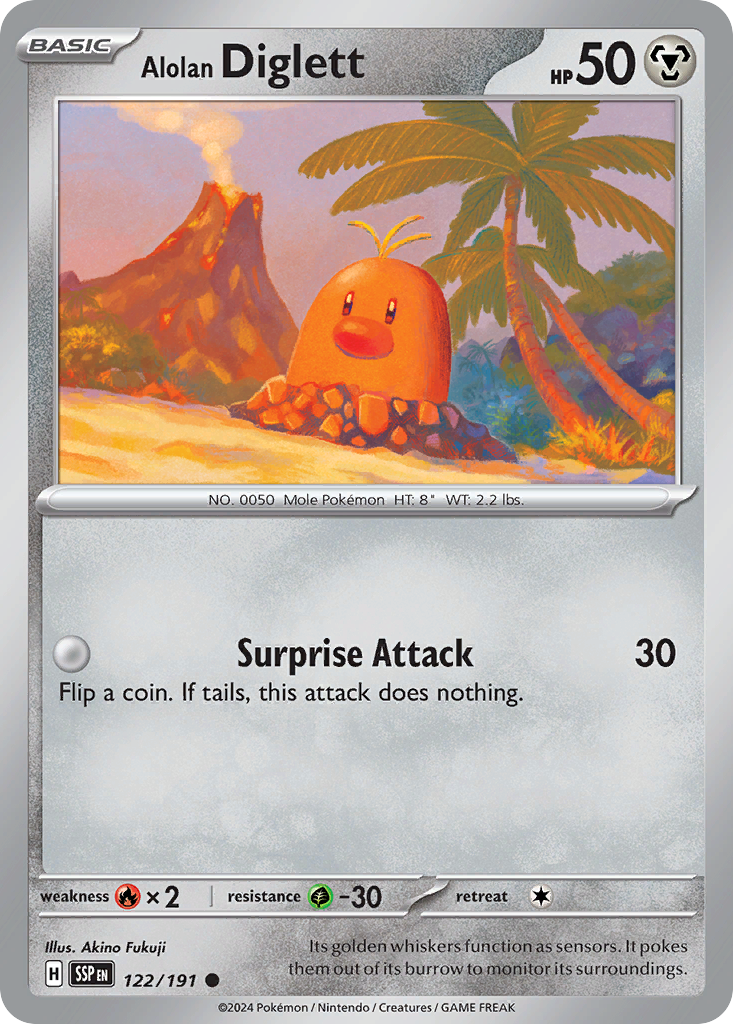 Alolan Diglett (122/191) - Surging Sparks (SSP)